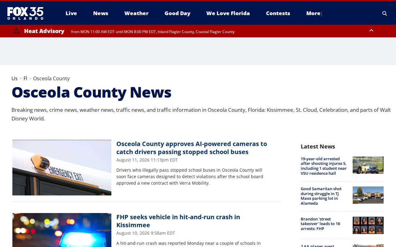 Osceola County arrest news coverage on FOX 35
